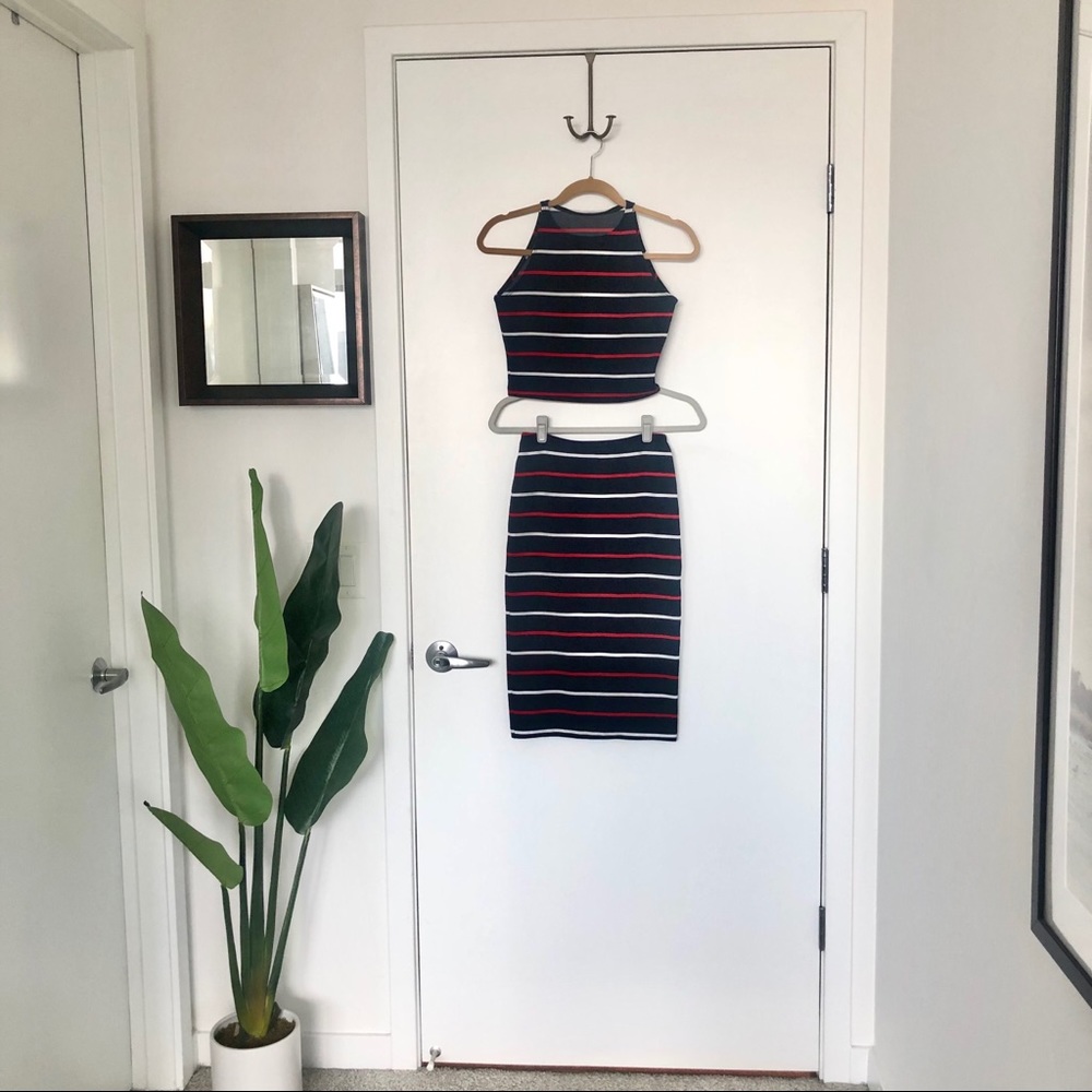 AMERICAN APPAREL 2 piece pencil skirt and crop set